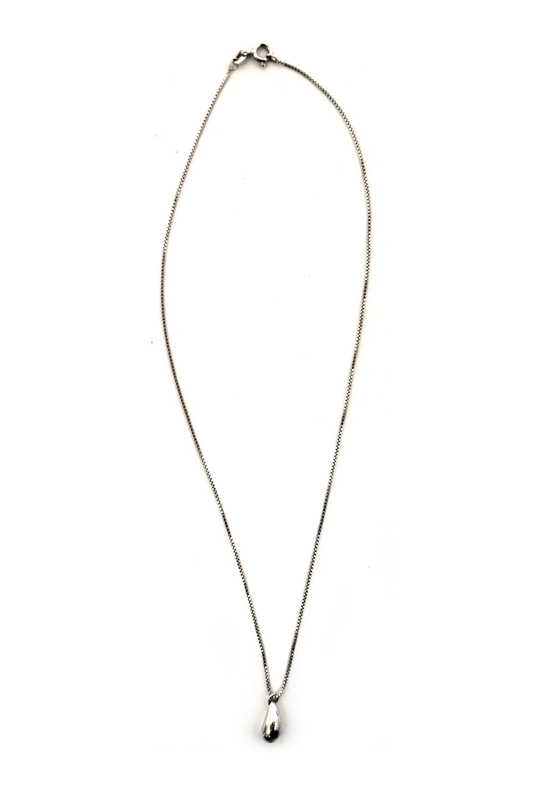 Tiffany & Co. Sterling Silver Teardrop Pendant Necklace - Imagen 2