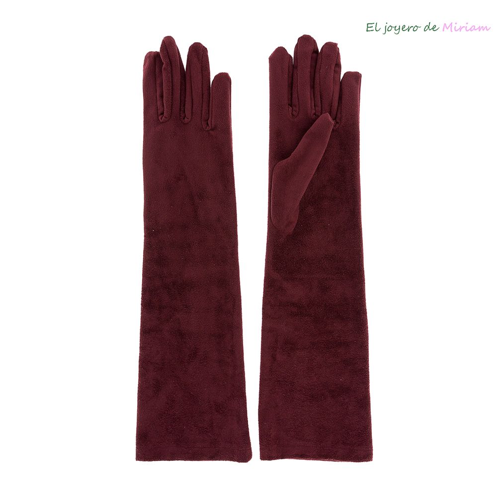 Guantes de fiesta granates