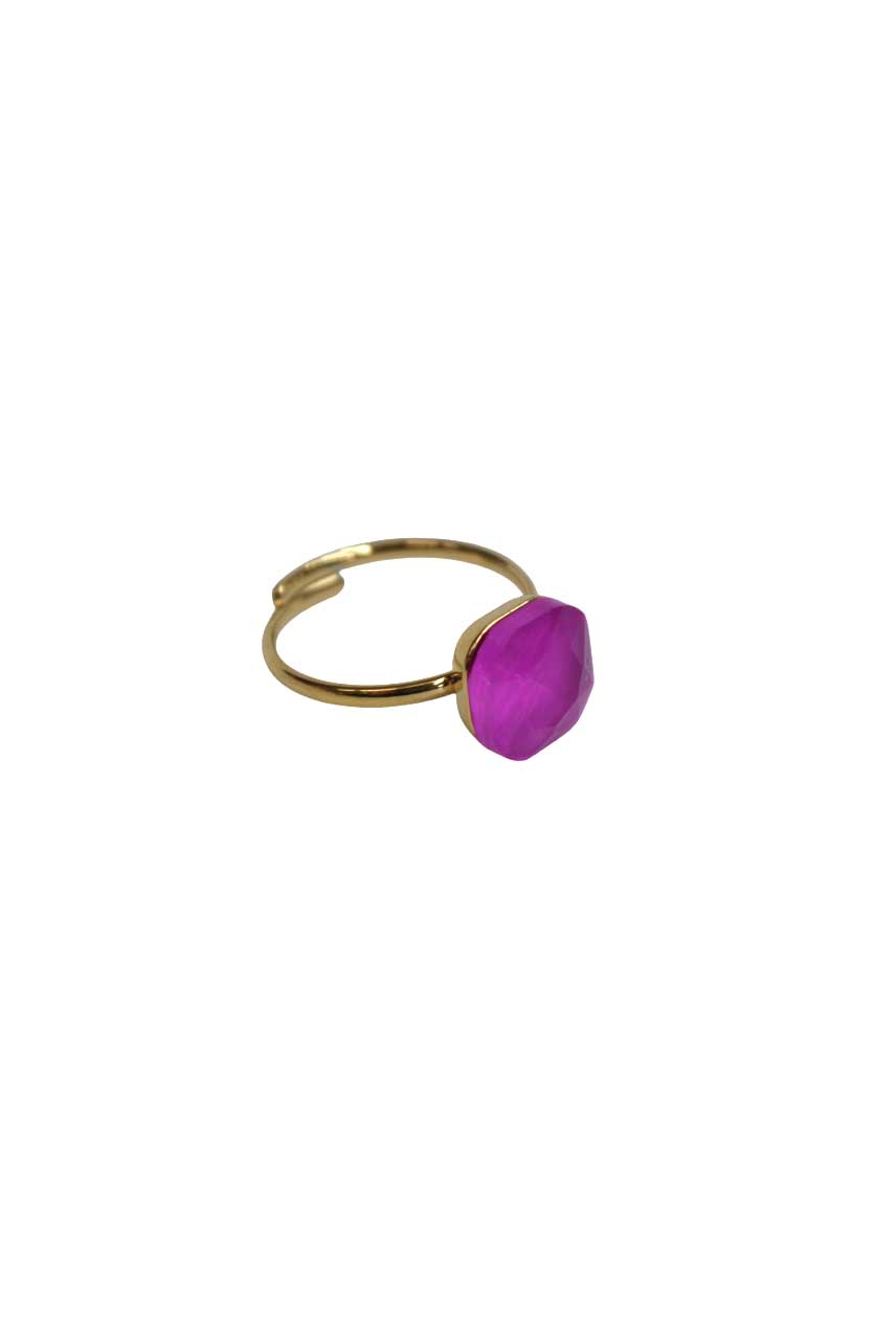 Anillo acero cristal bugamvilla - Imagen 2